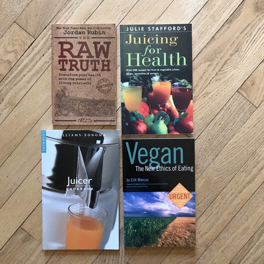 Vegan Juicing Health Books 4 Book Bundle Softcover Recipes